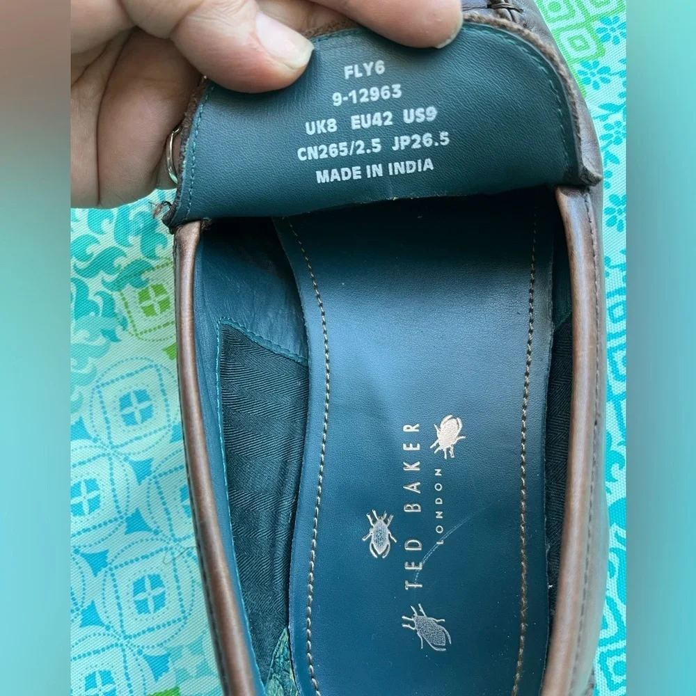 Ted Baker Dark Brown Leather Slip-Ons